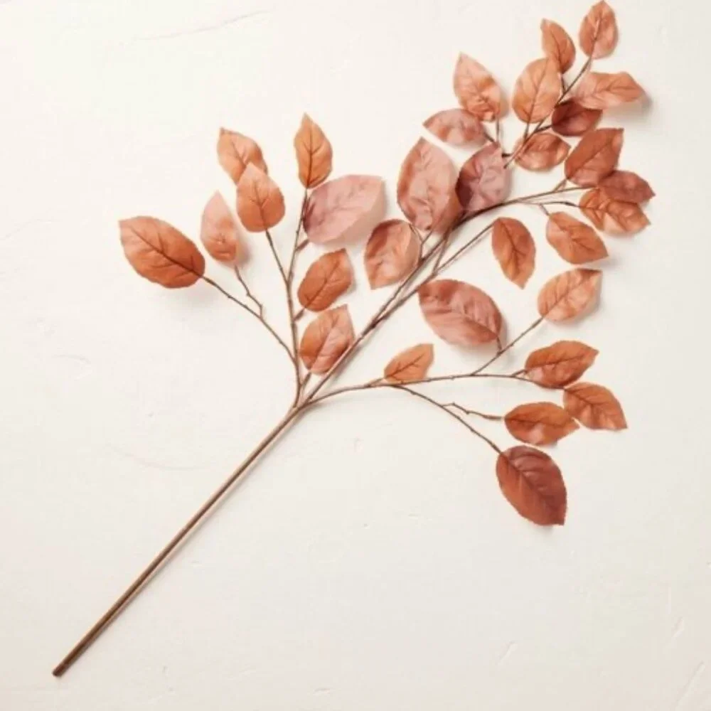 Hearth‎ and Hand with Magnolia Faux Rusted Beech Leaf Fall Stem NEW WITH TAG